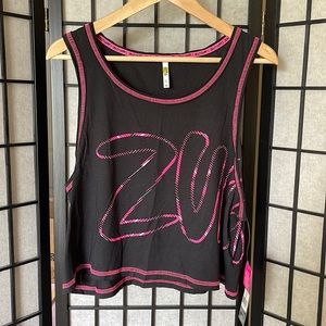 Zumba Crop Tank, New with Tags, Size Large